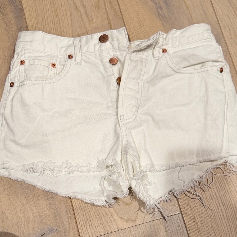 We The Free Off-White Jean Shorts